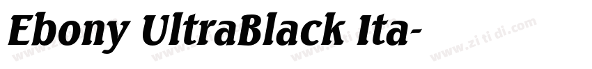 Ebony UltraBlack Ita字体转换